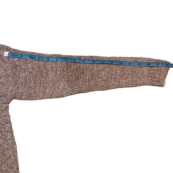 Soho Jeans New York & Company pullover dusty pink boat neck ribbon knit size S - Picture 12 of 13